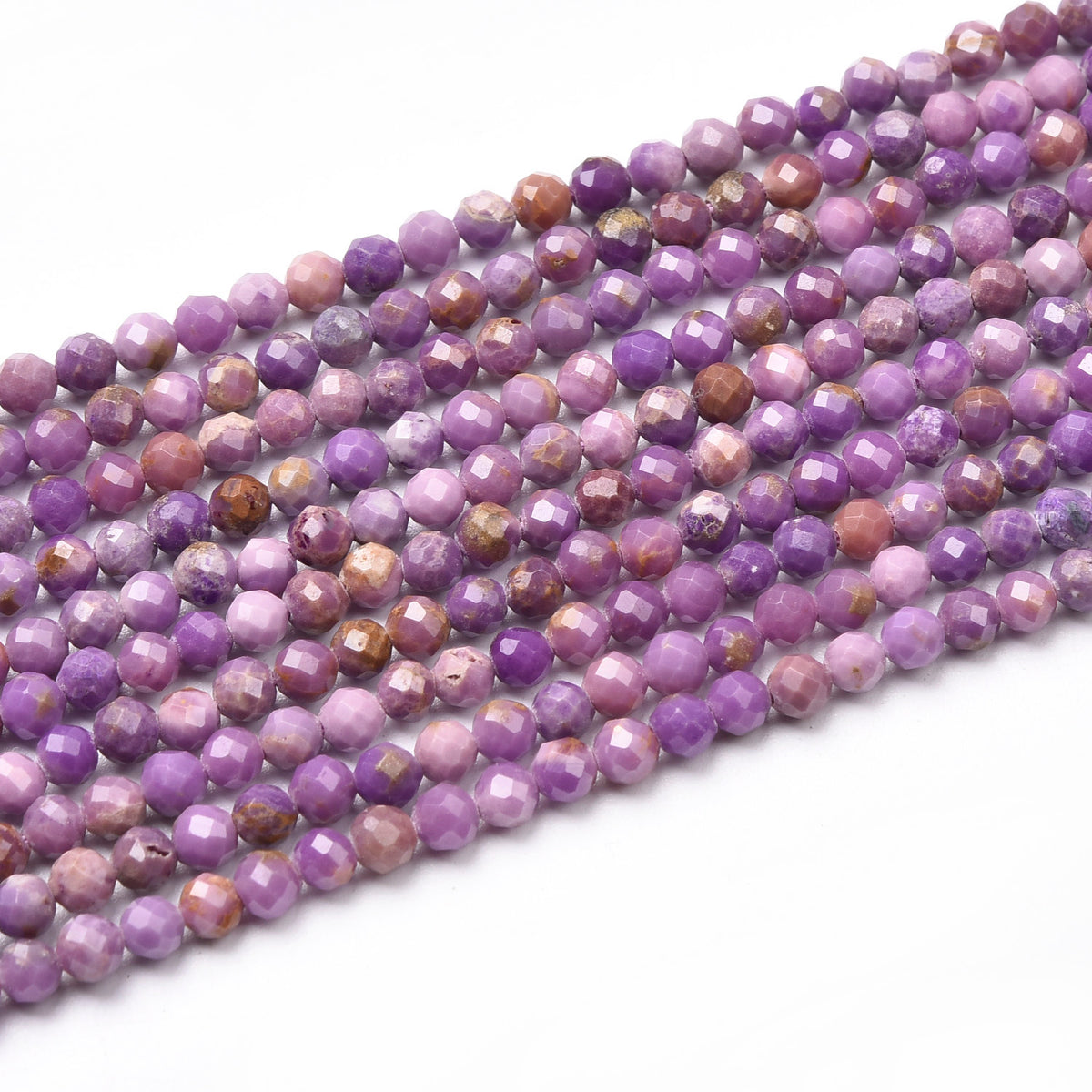 Purple / Brown Phosphosiderite  Beads Strand