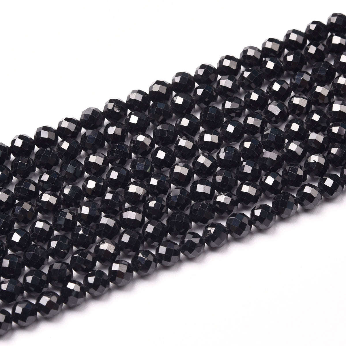 Black Spinet  Beads Strand