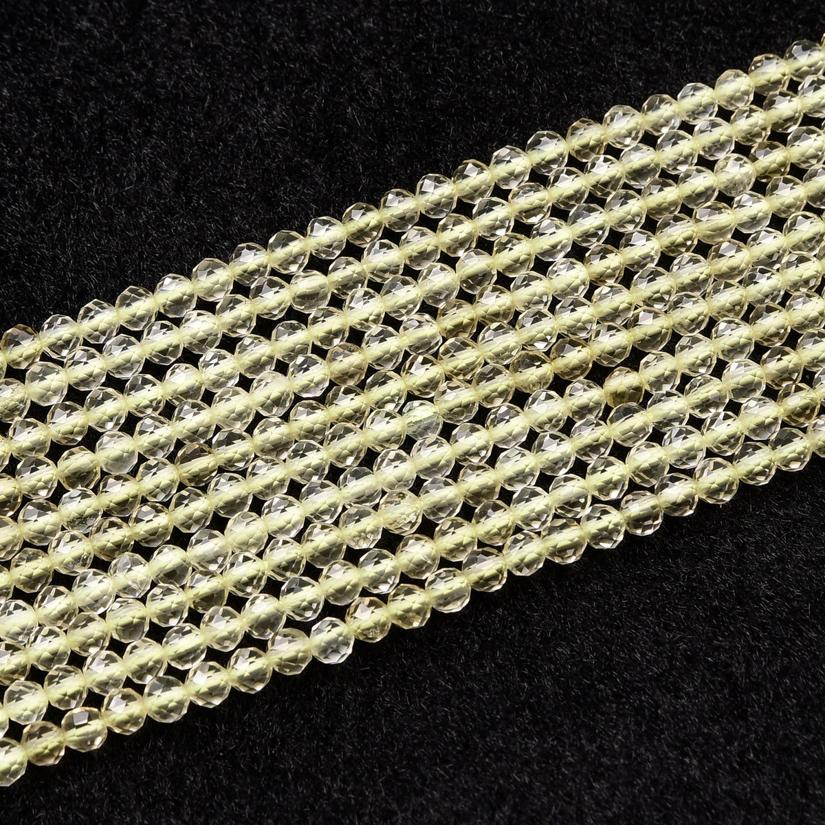 Light Yellow Lemon Quartz  Beads Strand