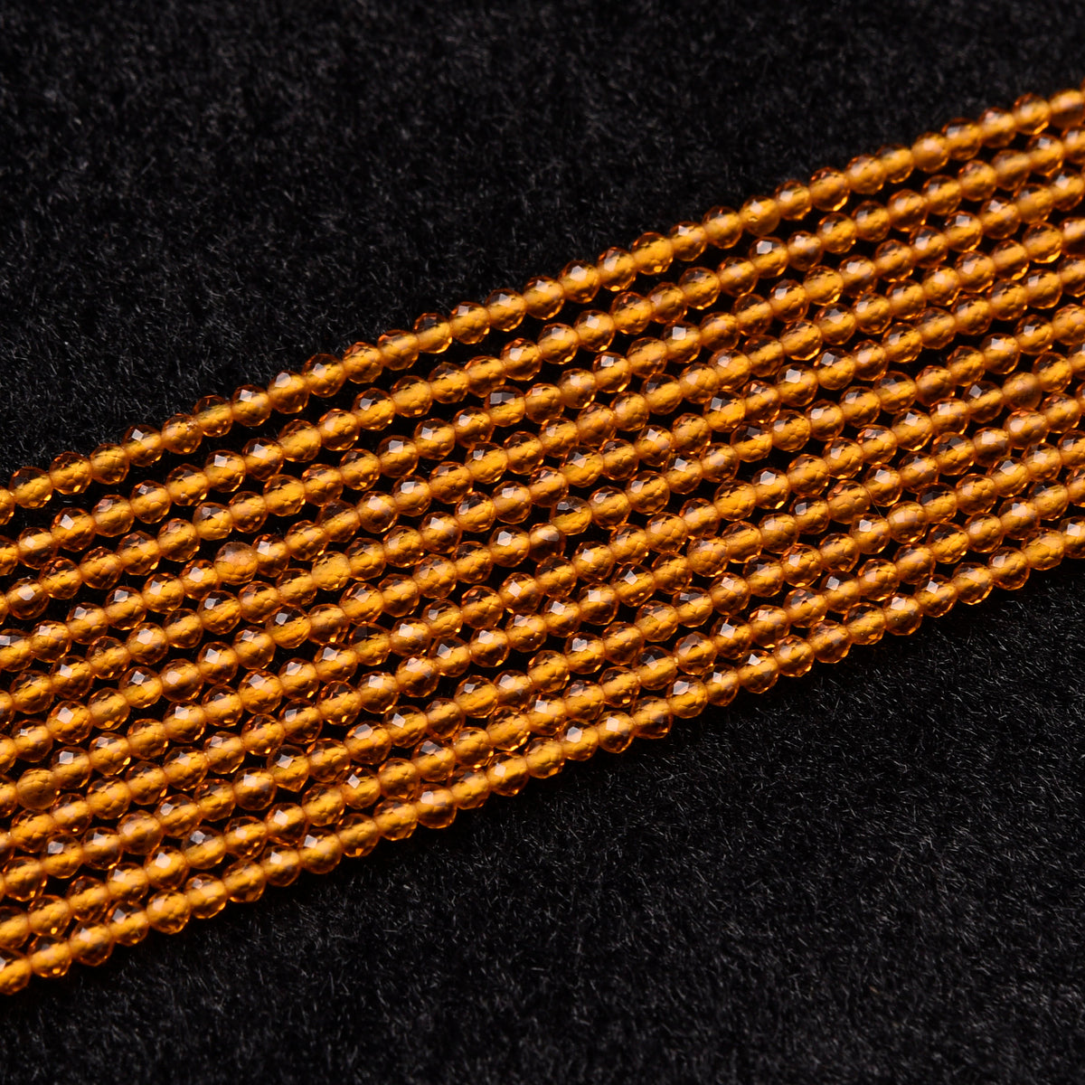 Orange Glass  Beads Strand