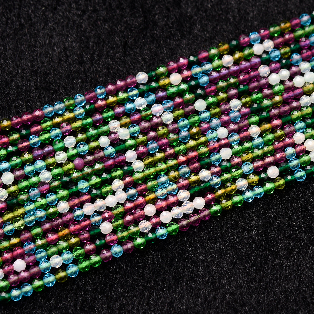 Multicolor Glass  Beads Strand