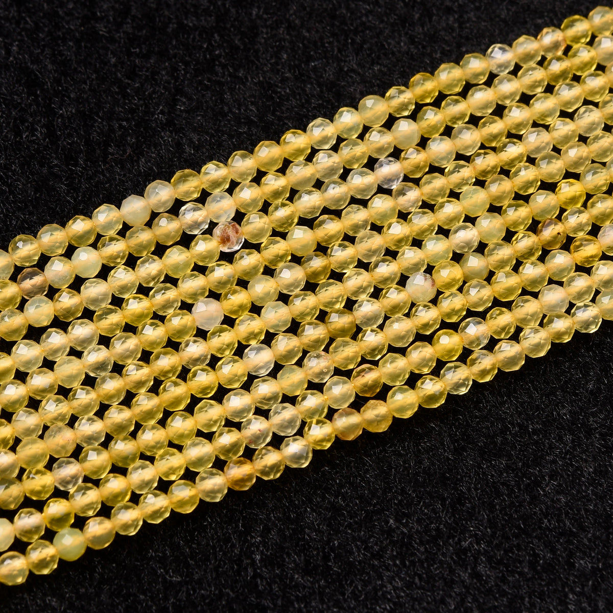 Yellow Agate  Beads Strand