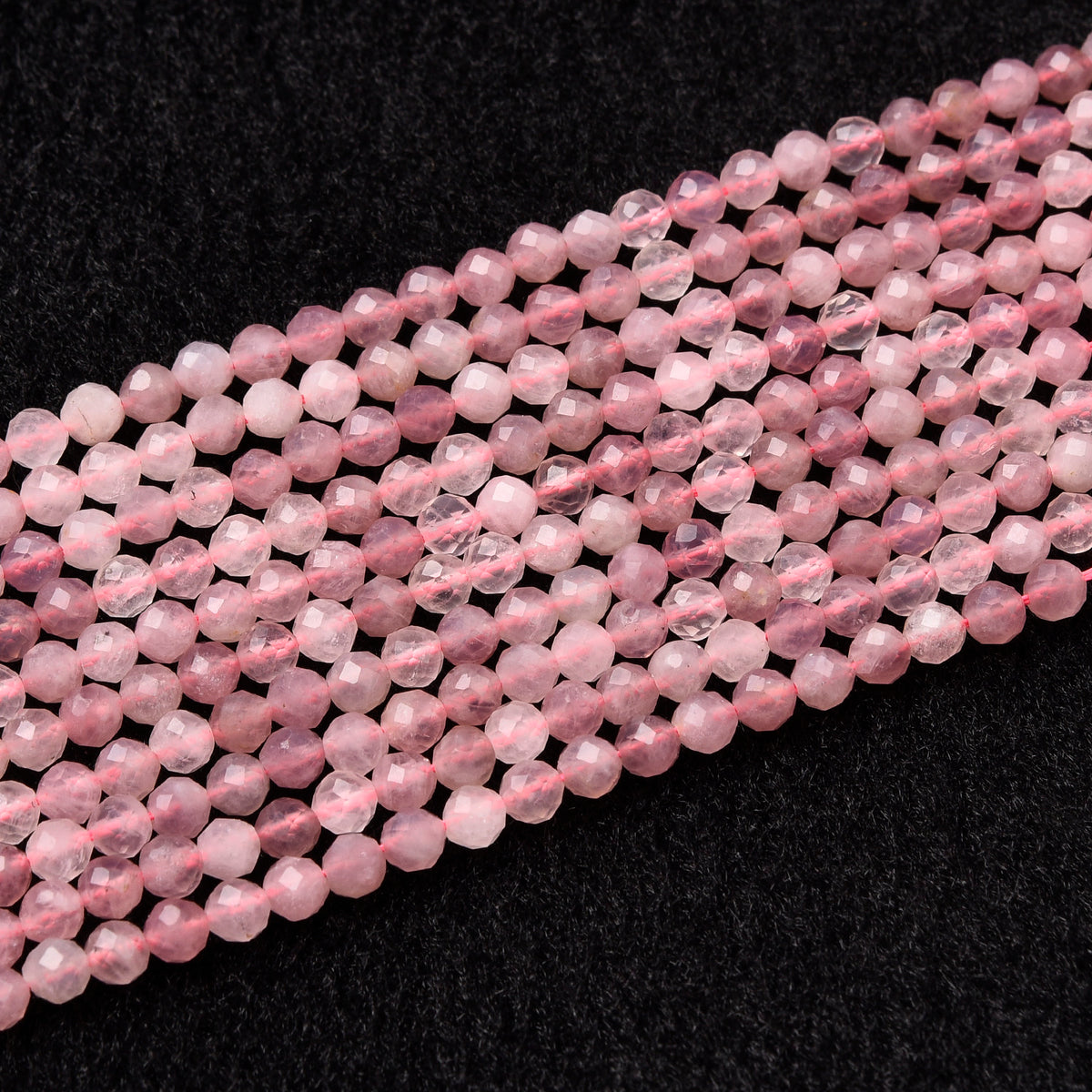 Pink Quartz  Beads Strand