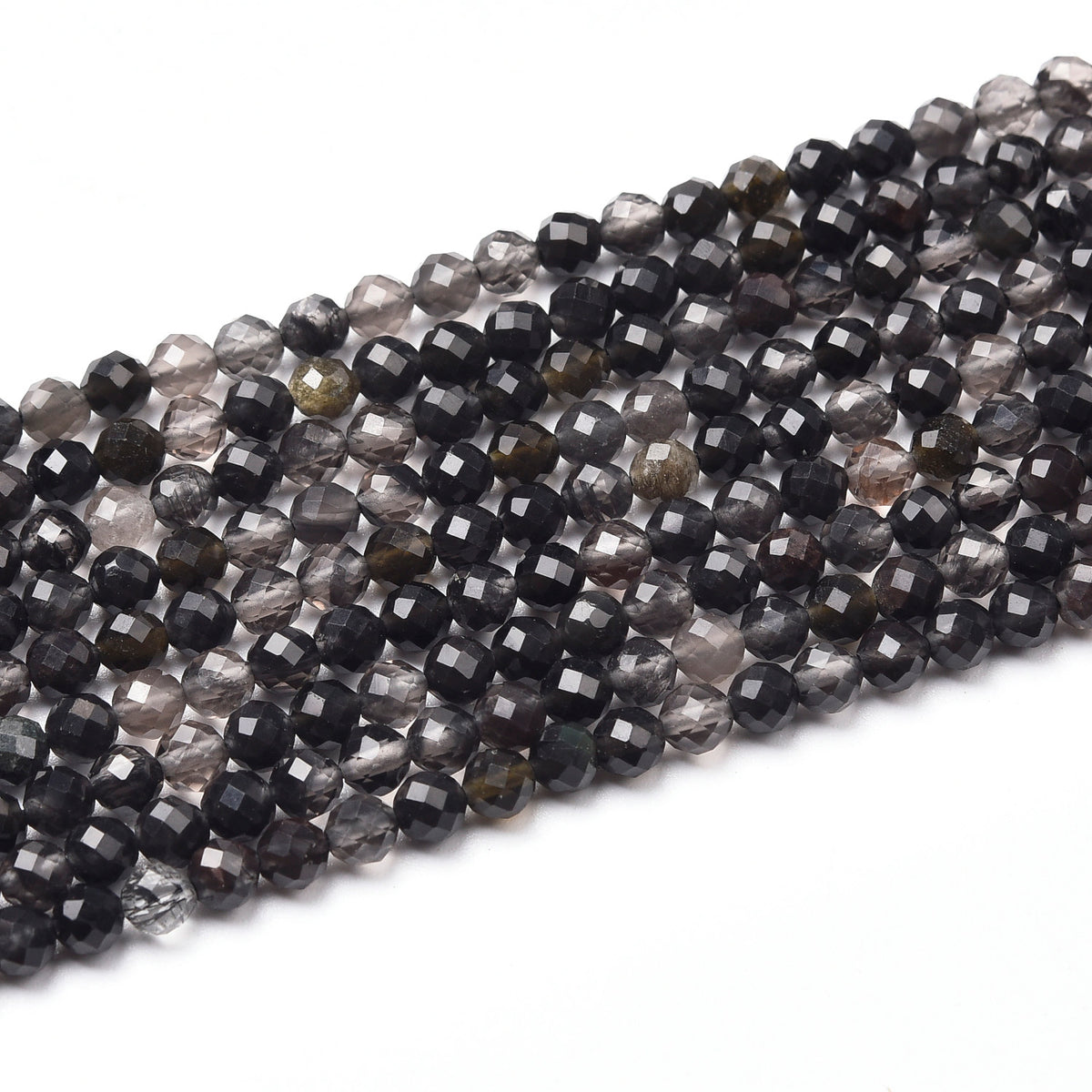 Black Obsidian  Beads Strand