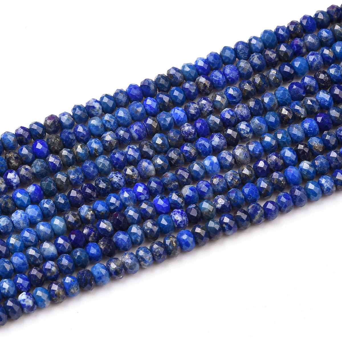 Blue / Black Lapis Beads Strand