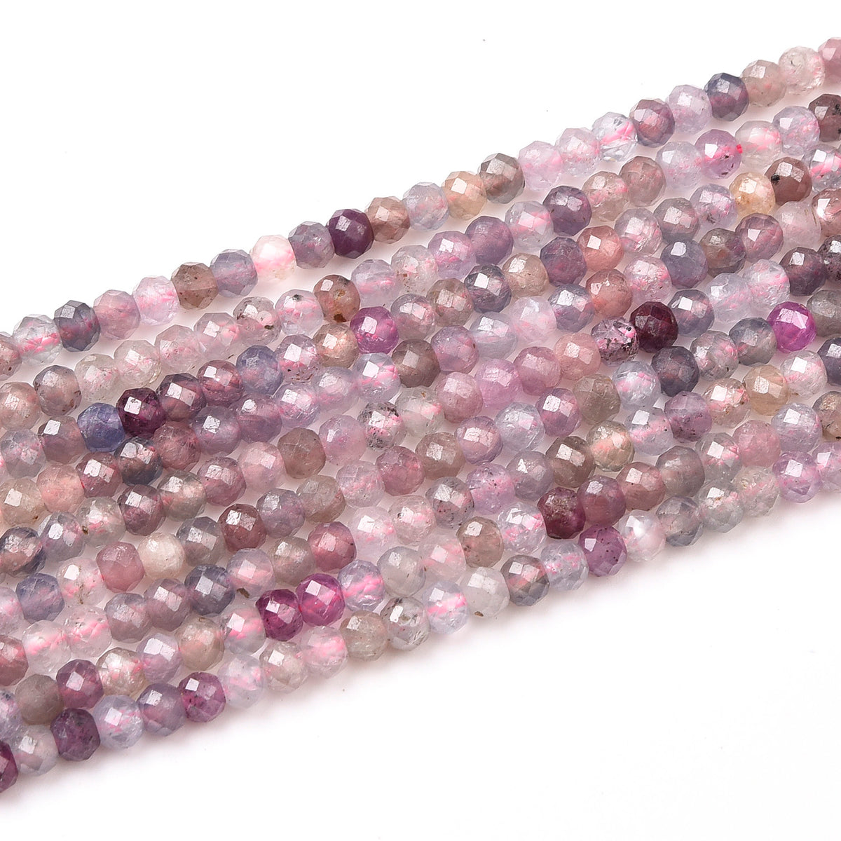 Pink Ruby and Sapphire Beads Strand