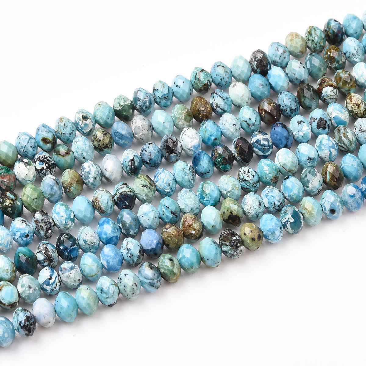 Blue / Teal / Blue Spot Turquoise Beads Strand