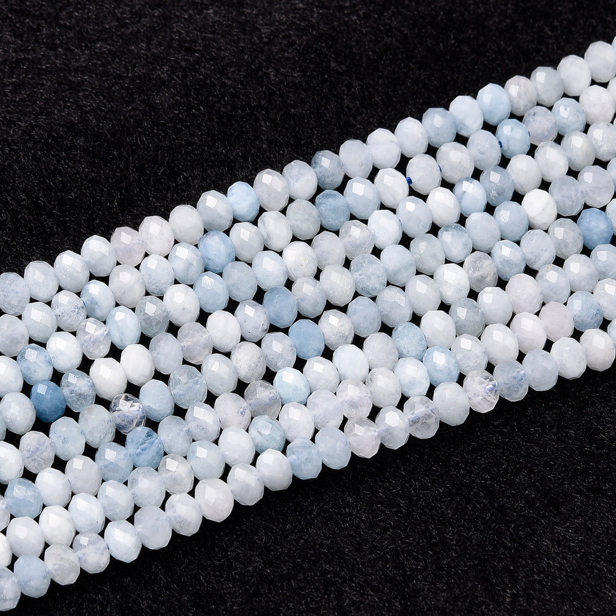 Light Blue Aquamarine Beads Strand