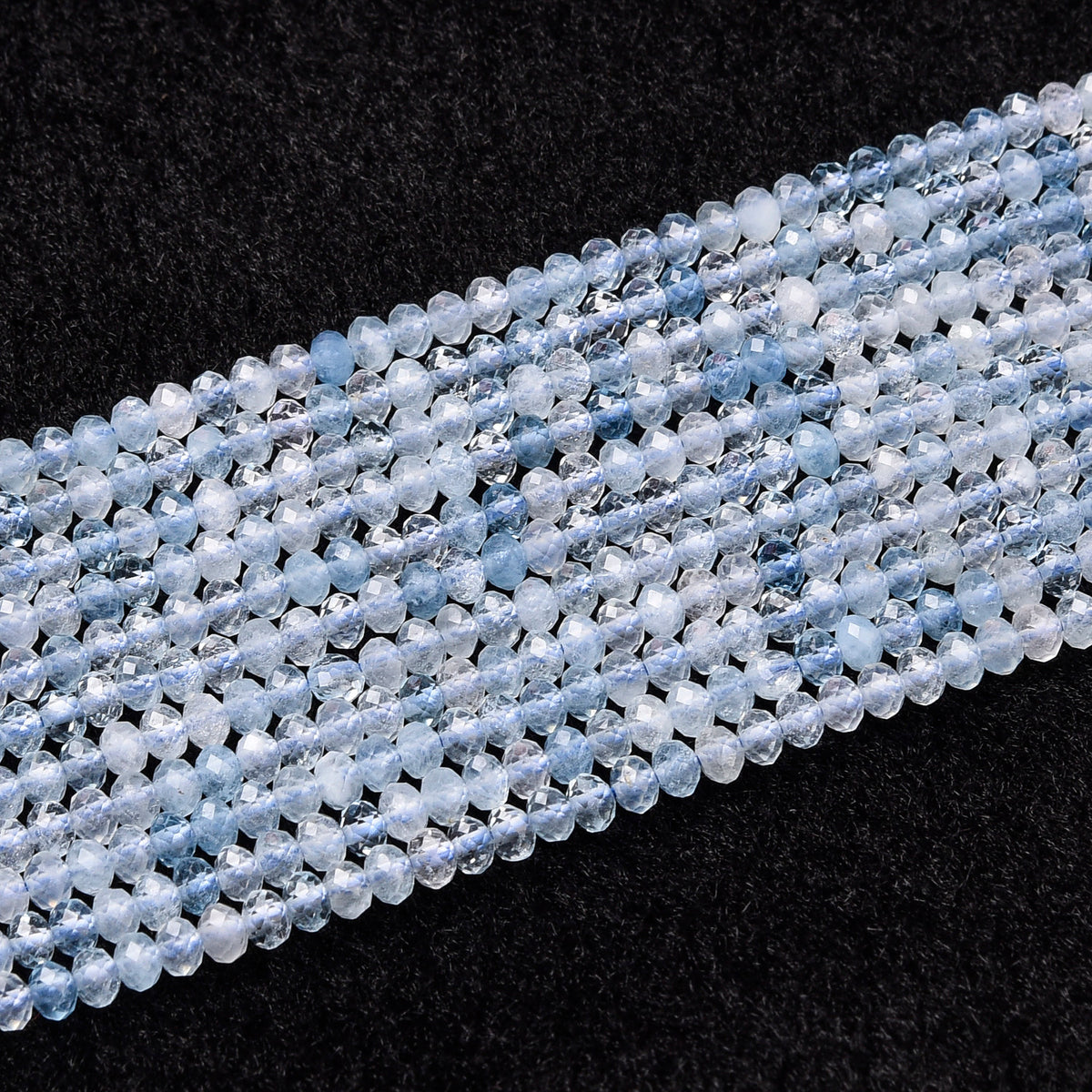 Blue Aquamarine Beads Strand