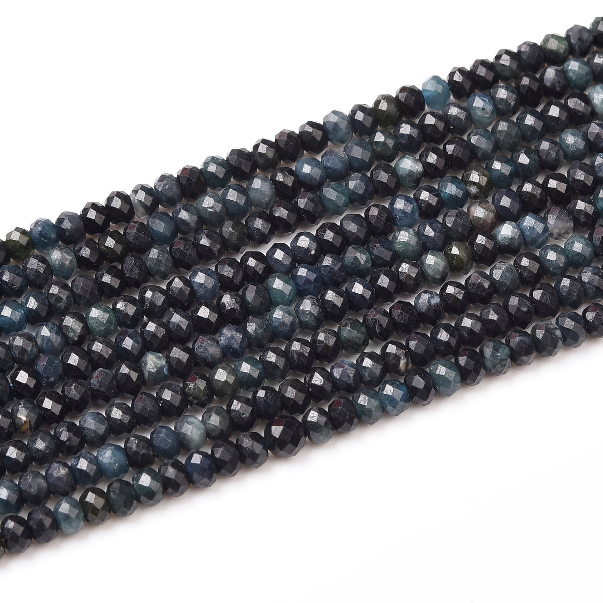 Deep Blue Tourmaline Beads Strand