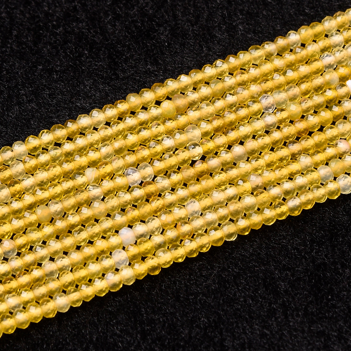 Yellow Agate Beads Strand