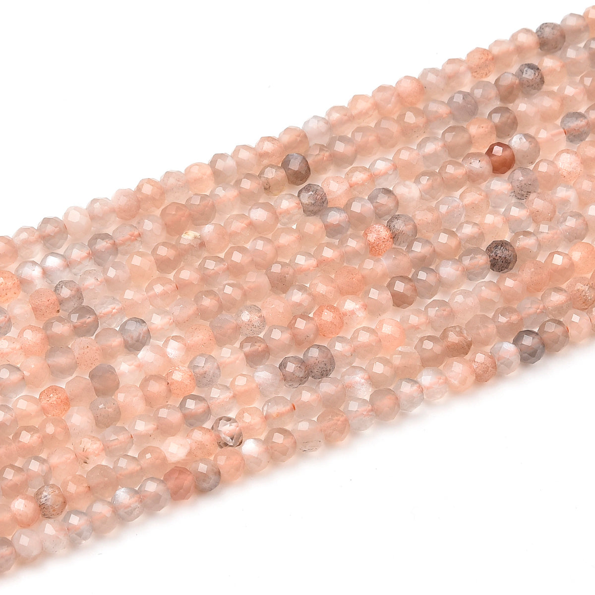 Pink / Brown Moonstone Beads Strand