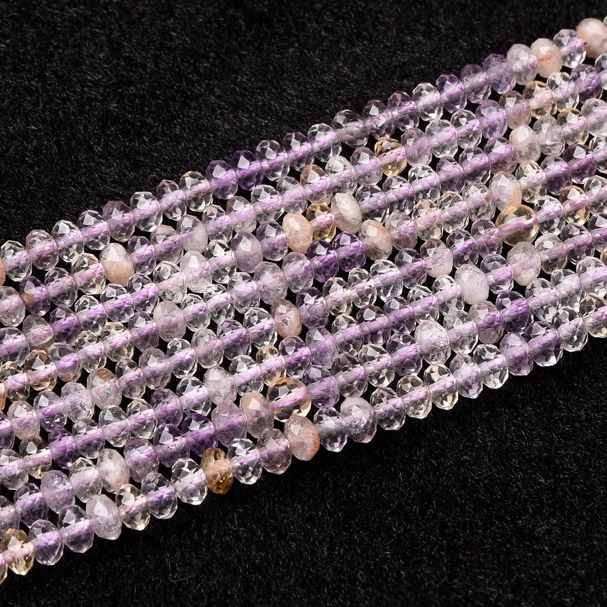 Purple / Yellow Ametrine Beads Strand