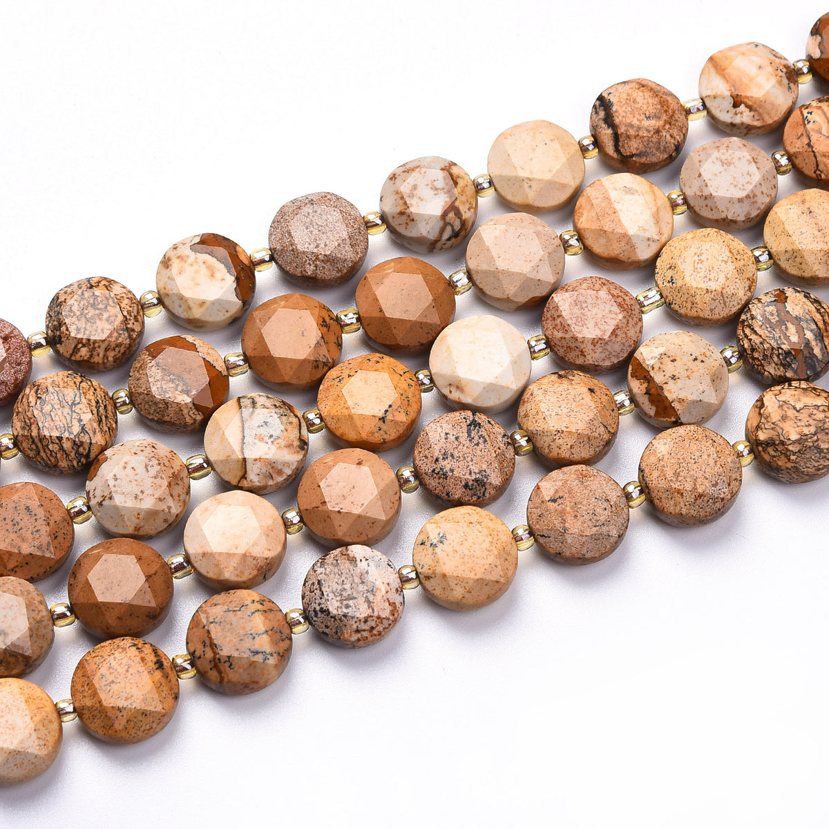 Picture Jasper Beads Strand