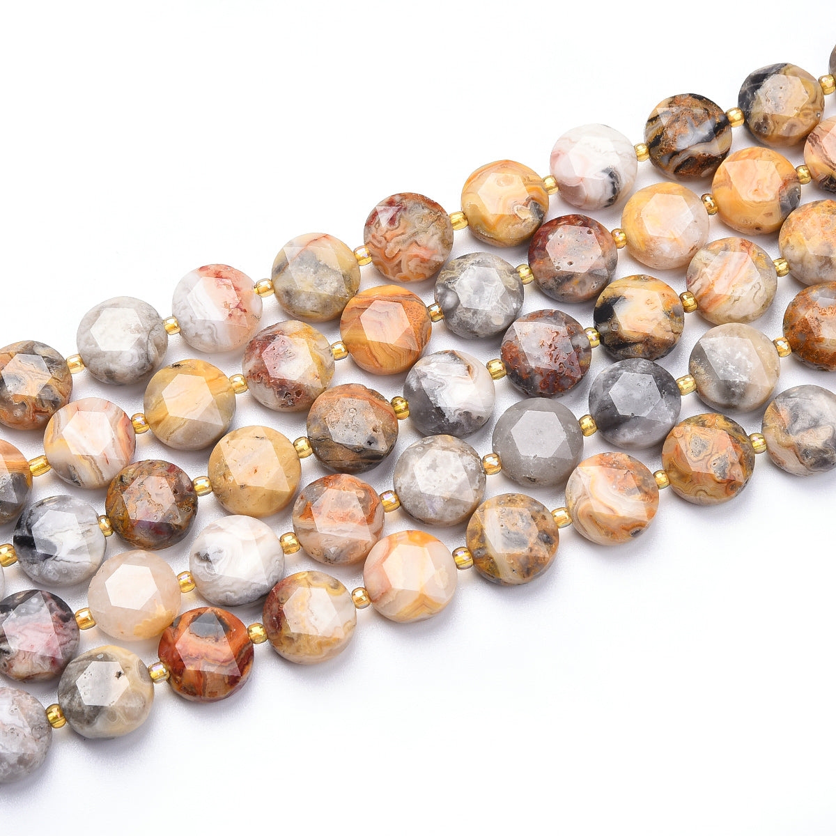 Crazy Lace Agate Beads Strand