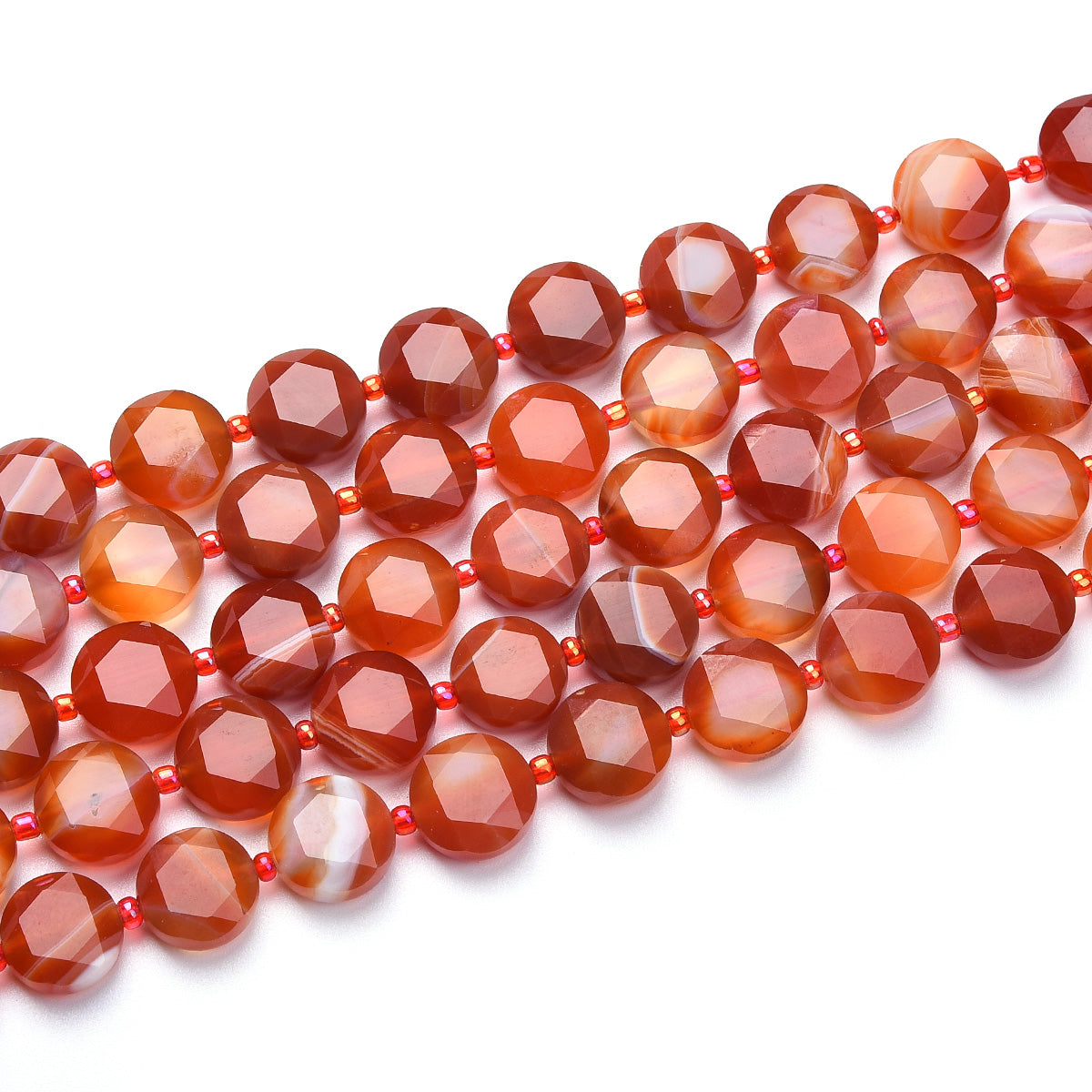 Red Agate Beads Strand