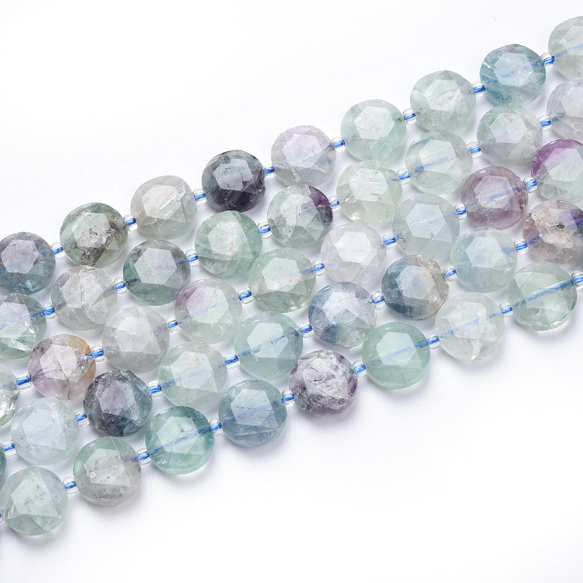 Rainbow Fluorite Beads Strand