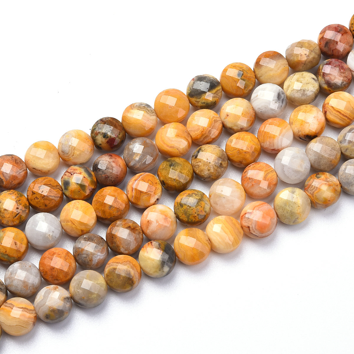 Crazy Lace Agate Beads Strand