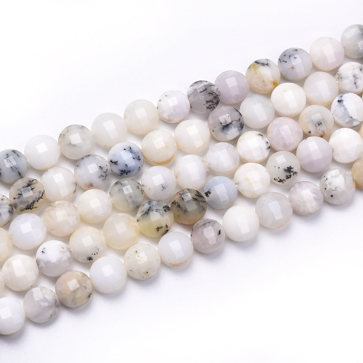 White Opal Beads Strand