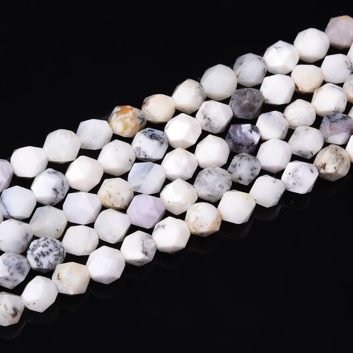 White Opal Beads Strand