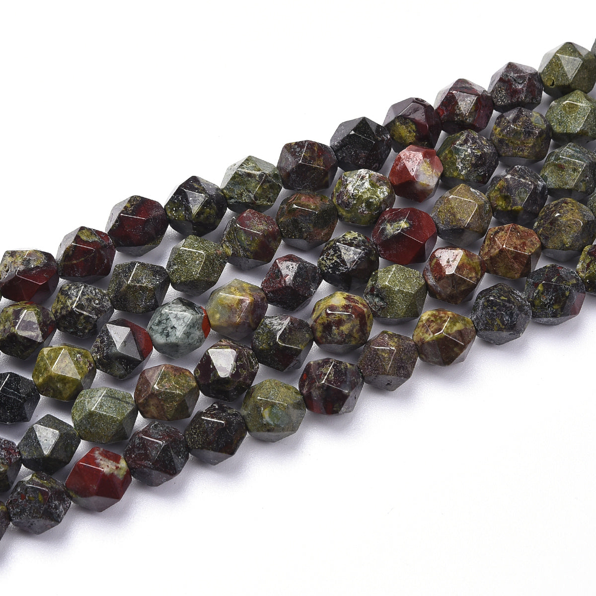 Dragon Blood Jasper Beads Strand