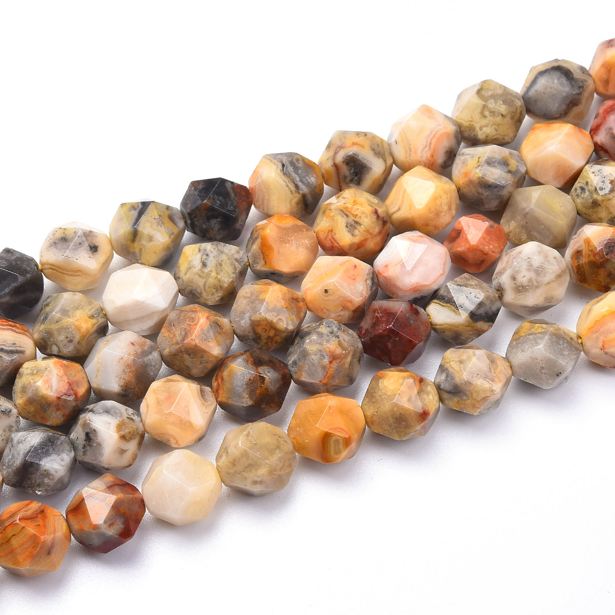 Crazy Lace Agate Beads Strand