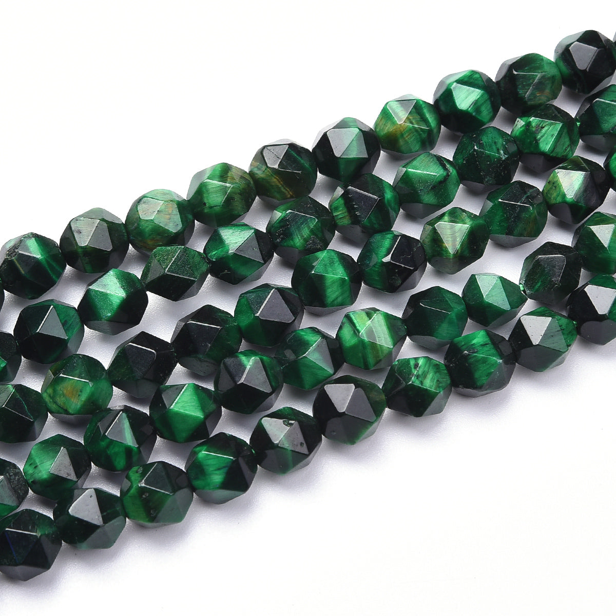 Dyed Green Tiger Eye Beads Strand