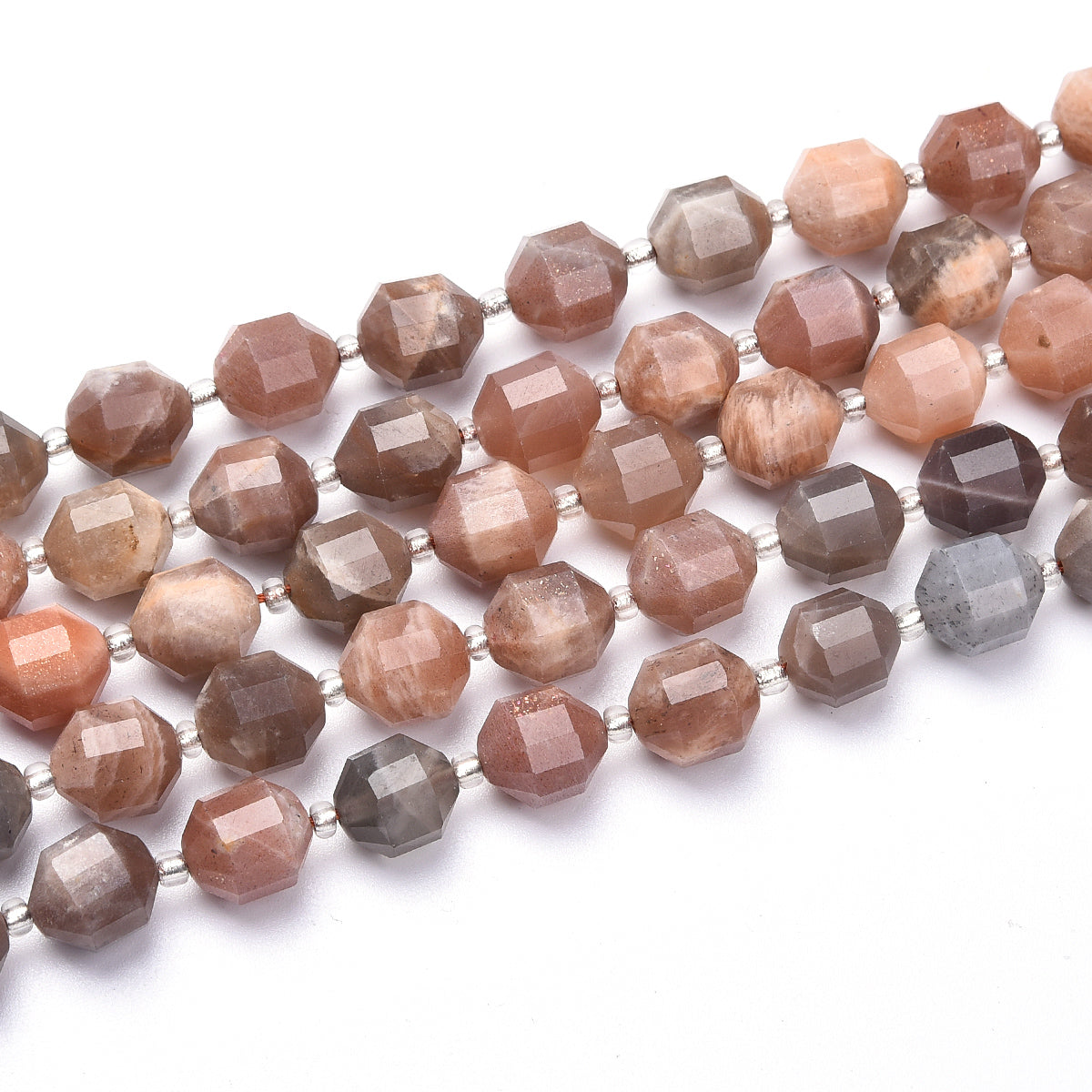 Mixed Color Moonstone Beads Strand