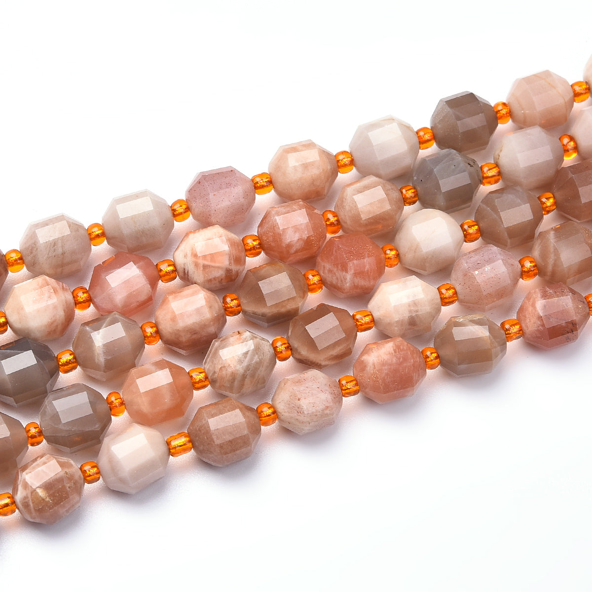 Mixed Color Moonstone Beads Strand