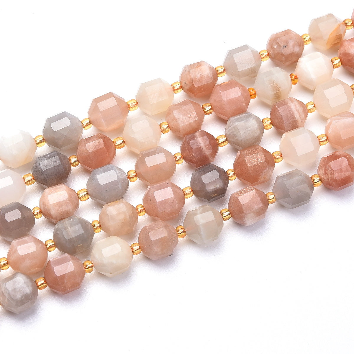 Mixed Color Moonstone Beads Strand