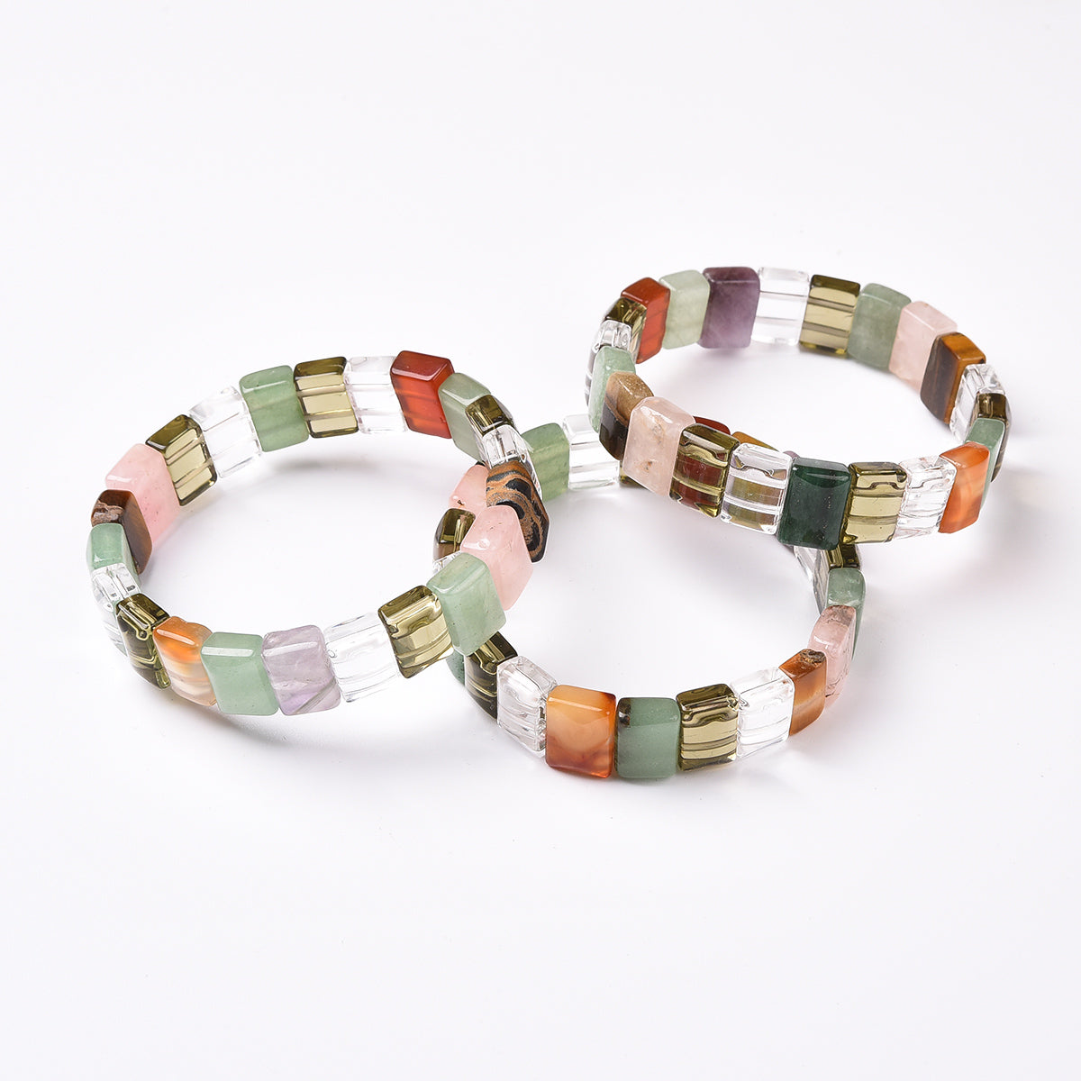 Natural Multicolor Gemstone Bracelet (Soft Color)