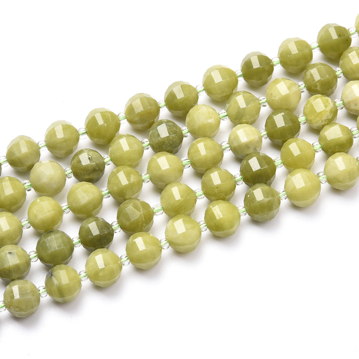 Green China Jade Beads Strand