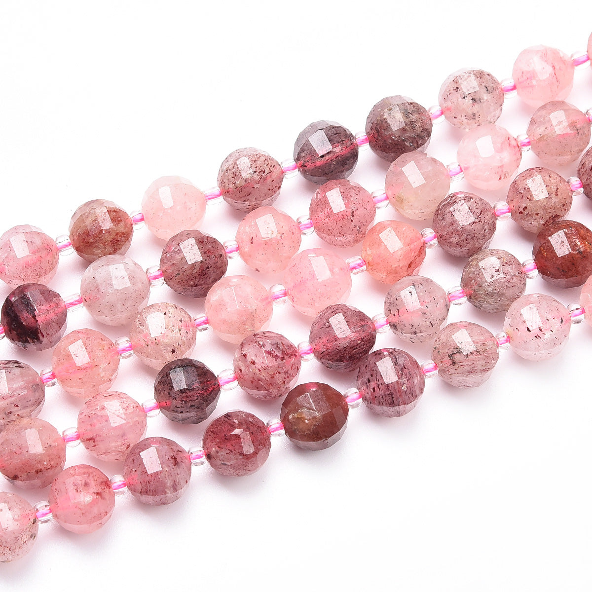 Red Strawberry Quartz Beads Strand