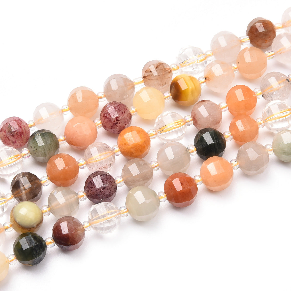 Goiden Rutilated Quartz Beads Strand