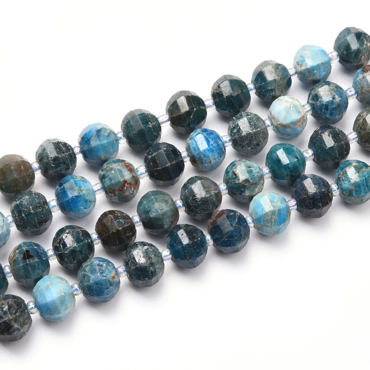 Black / Blue Apatite Beads Strand