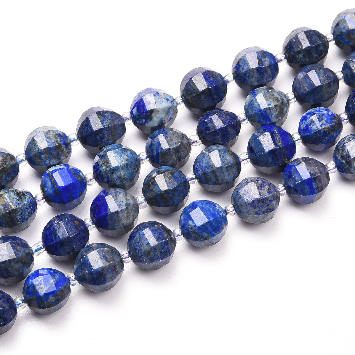 Blue / Black Lapis Beads Strand