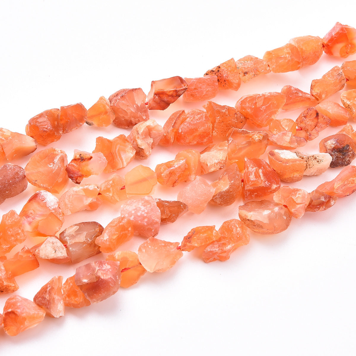 Red Agate Beads Strand (Orange)