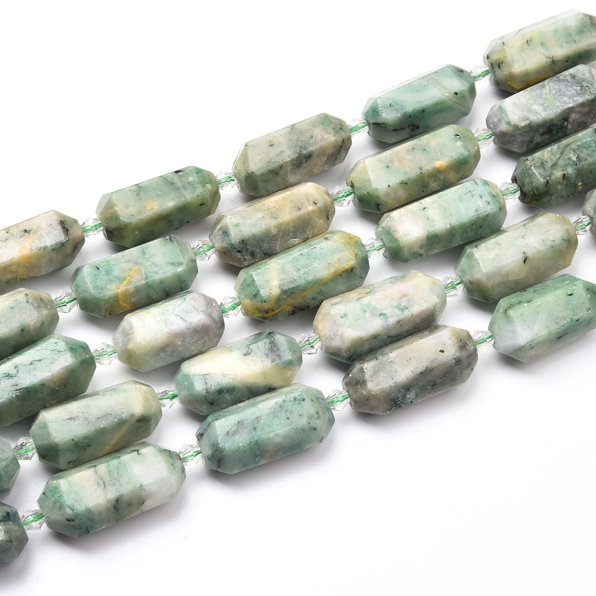 Green Agate Beads Strand