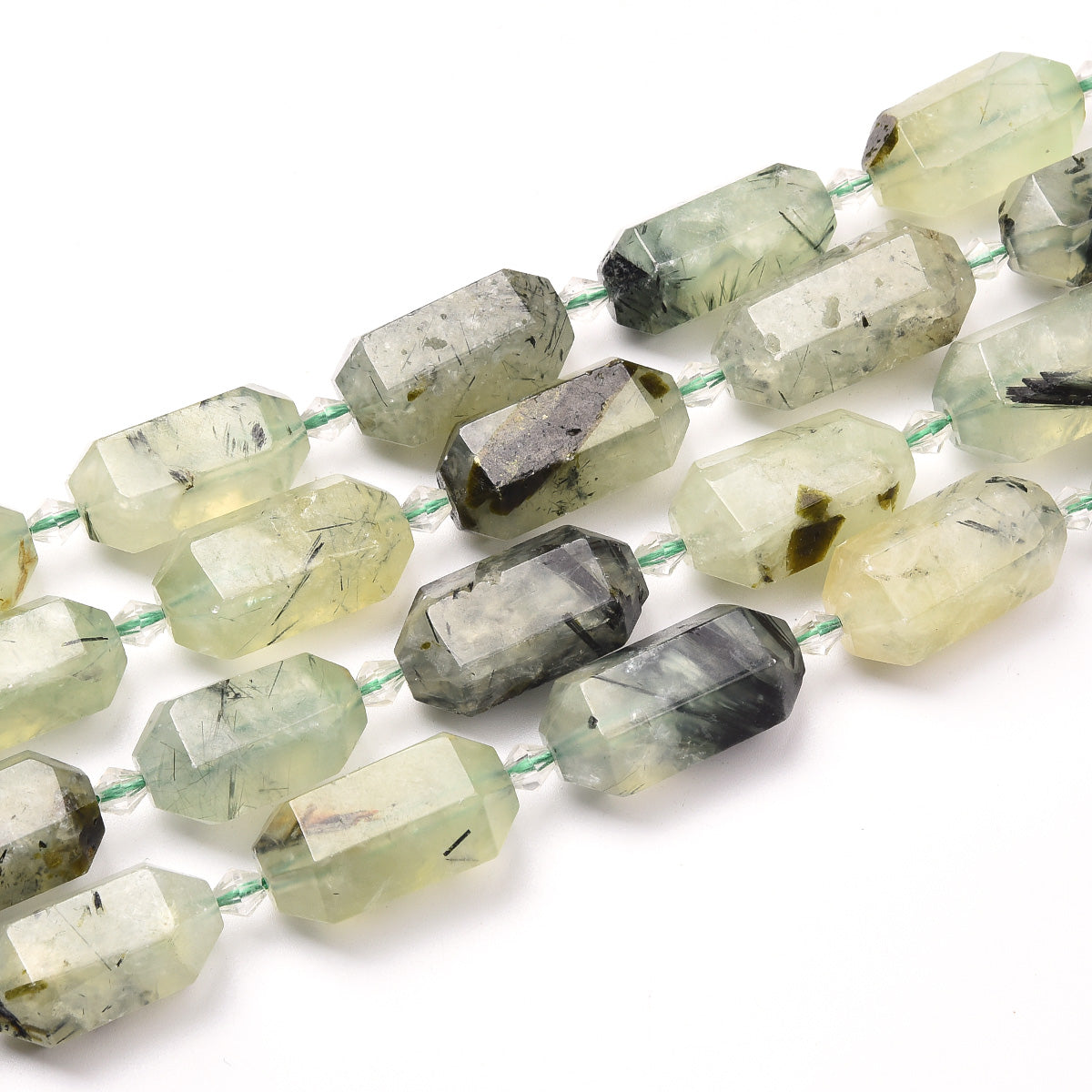 Green Prehnite Beads Strand