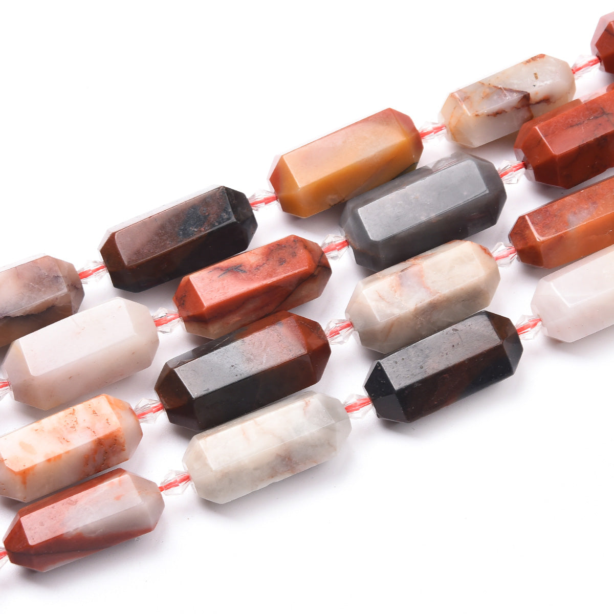 Mixed Color Agate Beads Strand