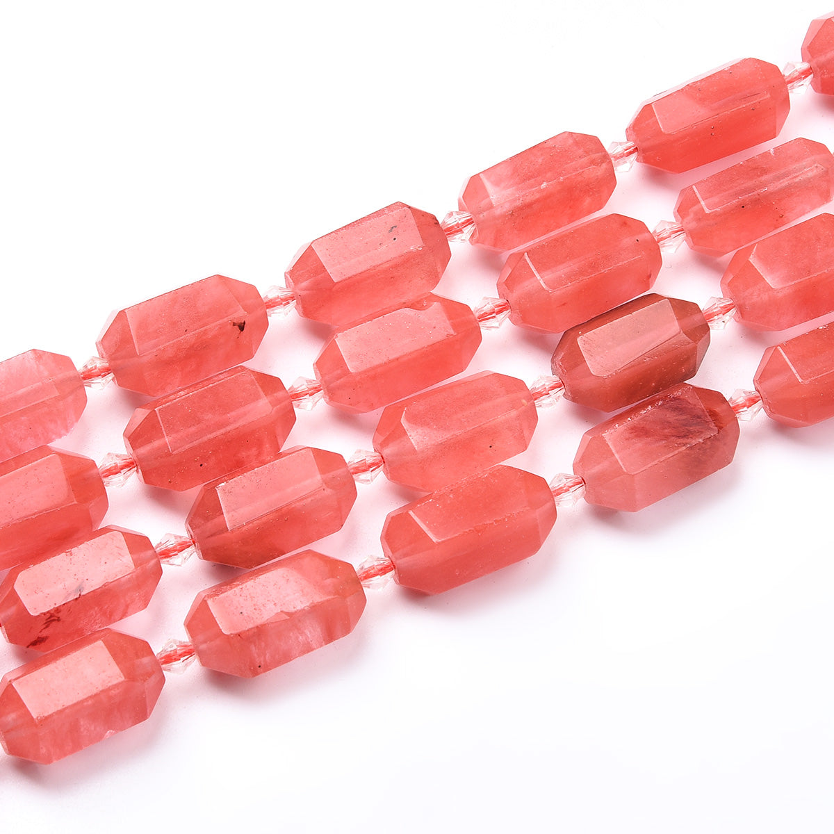 Red Cherry Quartz Beads Strand