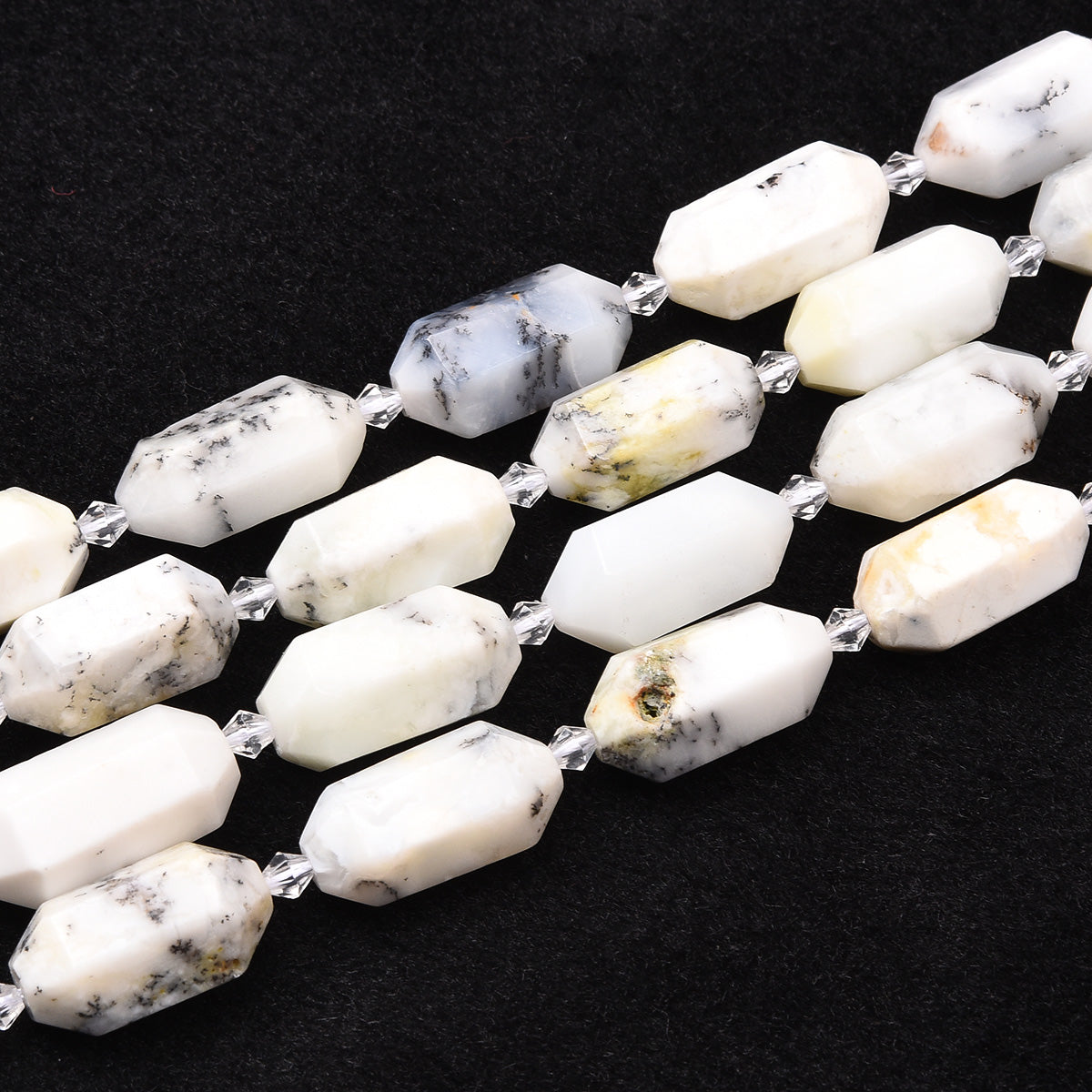 White Opal Beads Strand