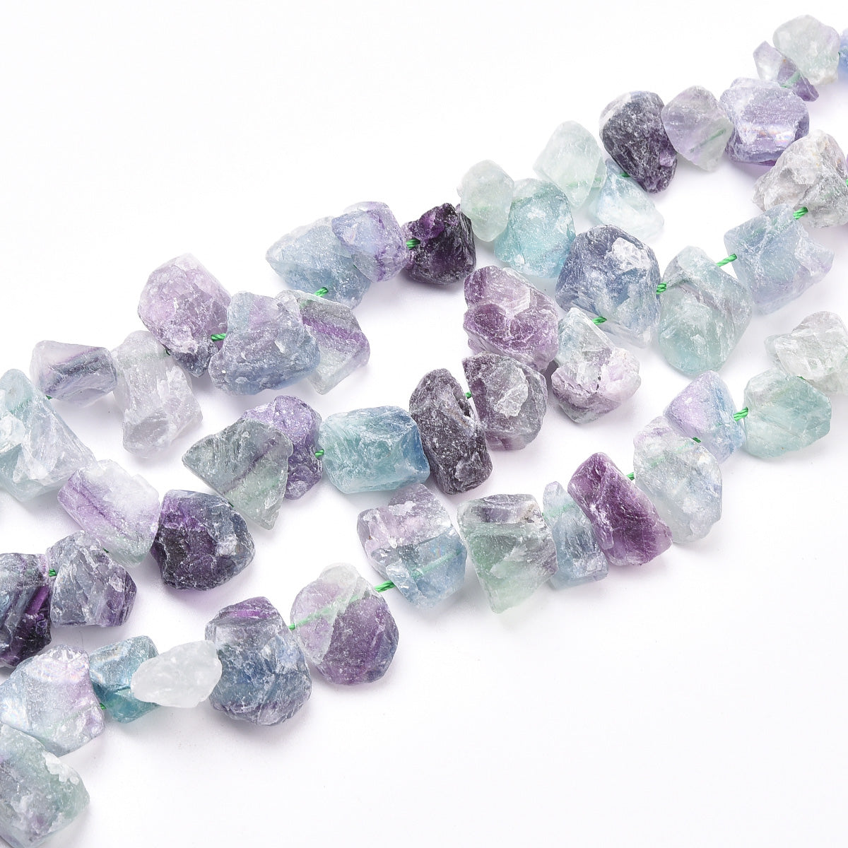 Purple / Blue Flourite Beads Strand