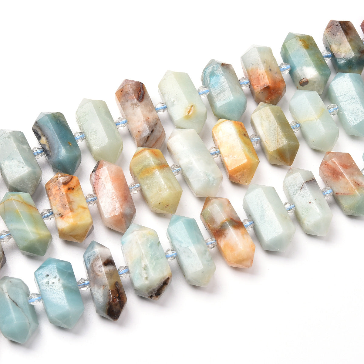 Multicolor Amazonite Beads Strand