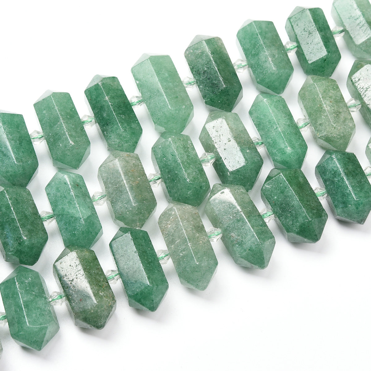 Green Ruby Quartz Beads Strand