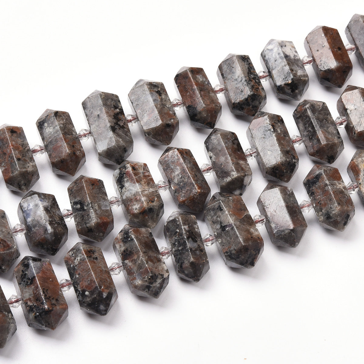 Gray / Black Yooperlite Beads Strand