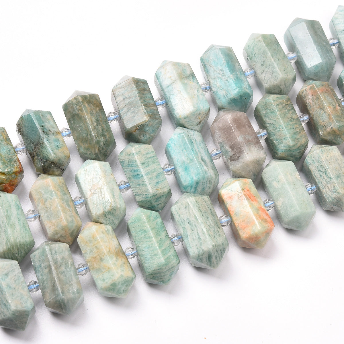 Blue / Teal Amazonite Beads Strand