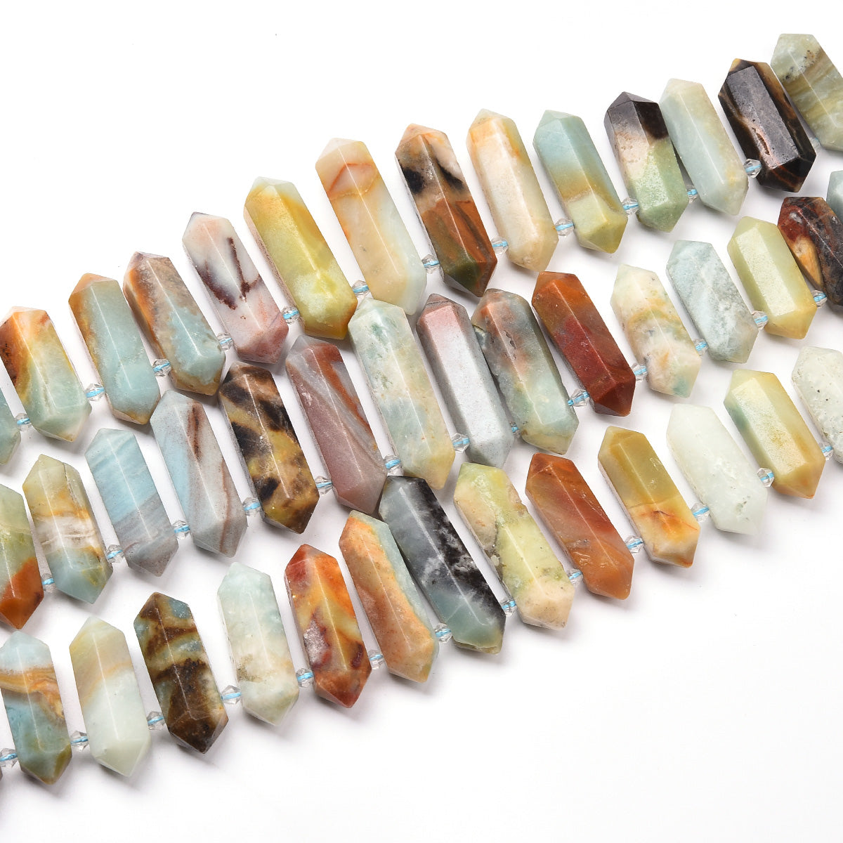 Multicolor Amazonite Beads Strand