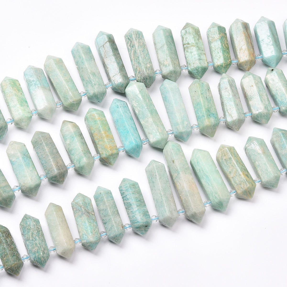 Teal / Blue / Green Amazonite Beads Strand