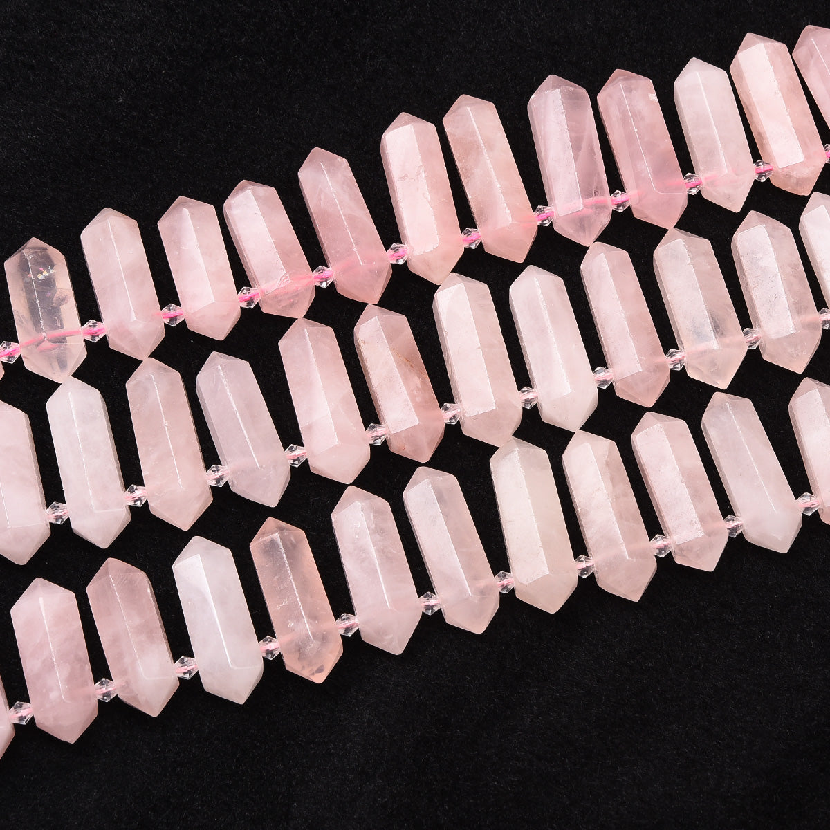 Pink Rose Quartz Beads Strand